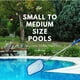 thumbnail image 5 of Skimmer para piscina de grado económico con poste resistente incluido para piscinas elevadas y enterradas, bolsa de malla fina que elimina todos los desechos, 5 of 5