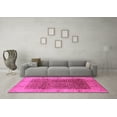 thumbnail image 3 of Ahgly Company Indoor Square Oriental Pink Industrial Area Rugs, 4' Square, 3 of 4