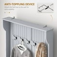 3In1 Hall Tree Storage Bench and Coat Rack with 5 Double Hooks