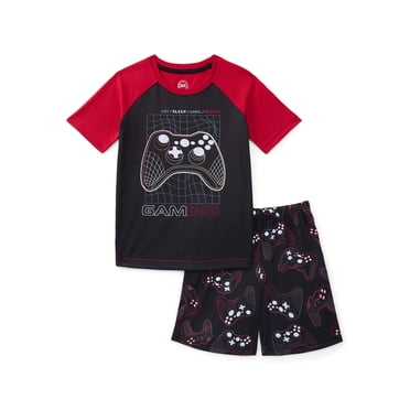 Wonder Nation Boys Tee and Shorts Pajama Set, 2-Piece, Sizes 4-18