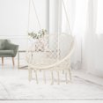 thumbnail image 6 of Unique Choice Cotton Rope Hanging Swing Chair Macrame Hammock Chair, Beige, 6 of 8