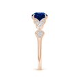 thumbnail image 3 of ANGARA Lab Grown 1.2 Ct Blue Sapphire Engagement Ring for Women in 14K Rose Gold (Size-6.5mm) | September Birthstone, Anniversary, Jewelry Gift for Women | Lab-Grown Blue Sapphire Ring, 3 of 8