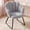 Gray, variant on Romorgniz Makeup Vanity Chair with Flower Back Ergonomic Desk Chair Vanity Stool Comfy Accent Chair for Living Room Bedroom Home Office, White