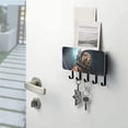 thumbnail image 5 of Squirrel Astronaut Space Mail Holder Organizer Wall Mount with Shelf Key Holder Key Rack with 5 Key Hooks for Wall Decorative, 5 of 6