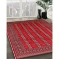thumbnail image 3 of Ahgly Company Machine Washable Indoor Round Industrial Modern Red Area Rugs, 3' Round, 3 of 7