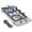 Stainless Steel, variant on SIXDAY 2 Burner Cooktop 12inch, 19,000 BTU Portable Tempered Glass Propane Gas Stove with Auto Ignition, CSA Regulator & Hose
