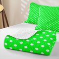 thumbnail image 4 of Erosebridal Neon Green Polka Dot Quilt King,Off-White Round Spot Modern King Coverlet Set For Girls,3pcs, 4 of 7