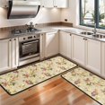 thumbnail image 3 of Kitchen Rugs Sets Of 2,Pioneer Flower Floral Print Pattern Anti Fatigue Kitchen Mat Rugs Non Slip Washable,Decorative Kitchen Floor Mats for Kitchen,Sink,Laundry,17"x47"+17"x47", 3 of 5