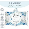 thumbnail image 2 of Sister Wearable Blanket Hoodie Sherpa Fleec, Christmas Gifts for Sister Birthday Presents Ideas Oversized Blanket Hoodie Birthday Gifts for Sister, 2 of 6