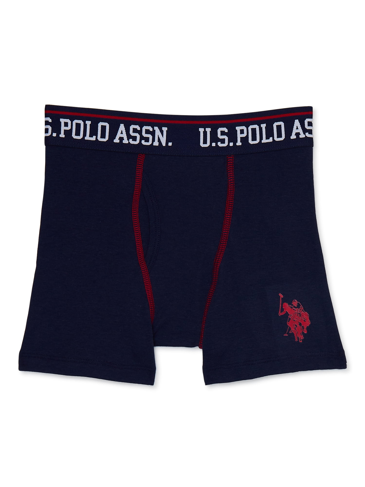 U.S. Polo Assn. Boys Cotton Tagless Boxer Briefs 5-Pack