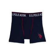 U.S. Polo Assn. Boys Cotton Tagless Underwear Boxer Briefs, 5- Pack, Sizes (S-XXL)
