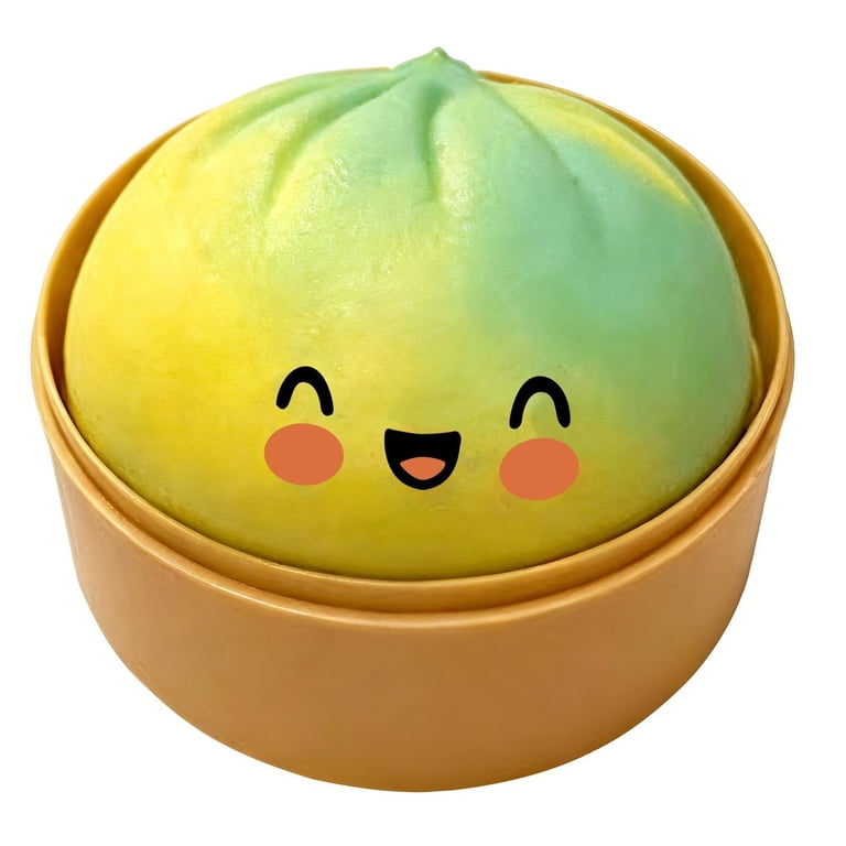 Squishy De Dumpling Glitter Con Caja – Juguete Anti-estrés De 10x6 Cm, Suave Y Elástico, Para Adultos Y Adolescentes, Con Mini Vaporera