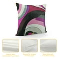 thumbnail image 4 of PHYHOO  Geometric Throw Pillow Cover,Pink Purple Black Gray Swirls Decorative Pillow Cover,Modern Geometry Pillow Cover,Abstract Chic Wavy Cushion Cover Women Room Decor, 4 of 5