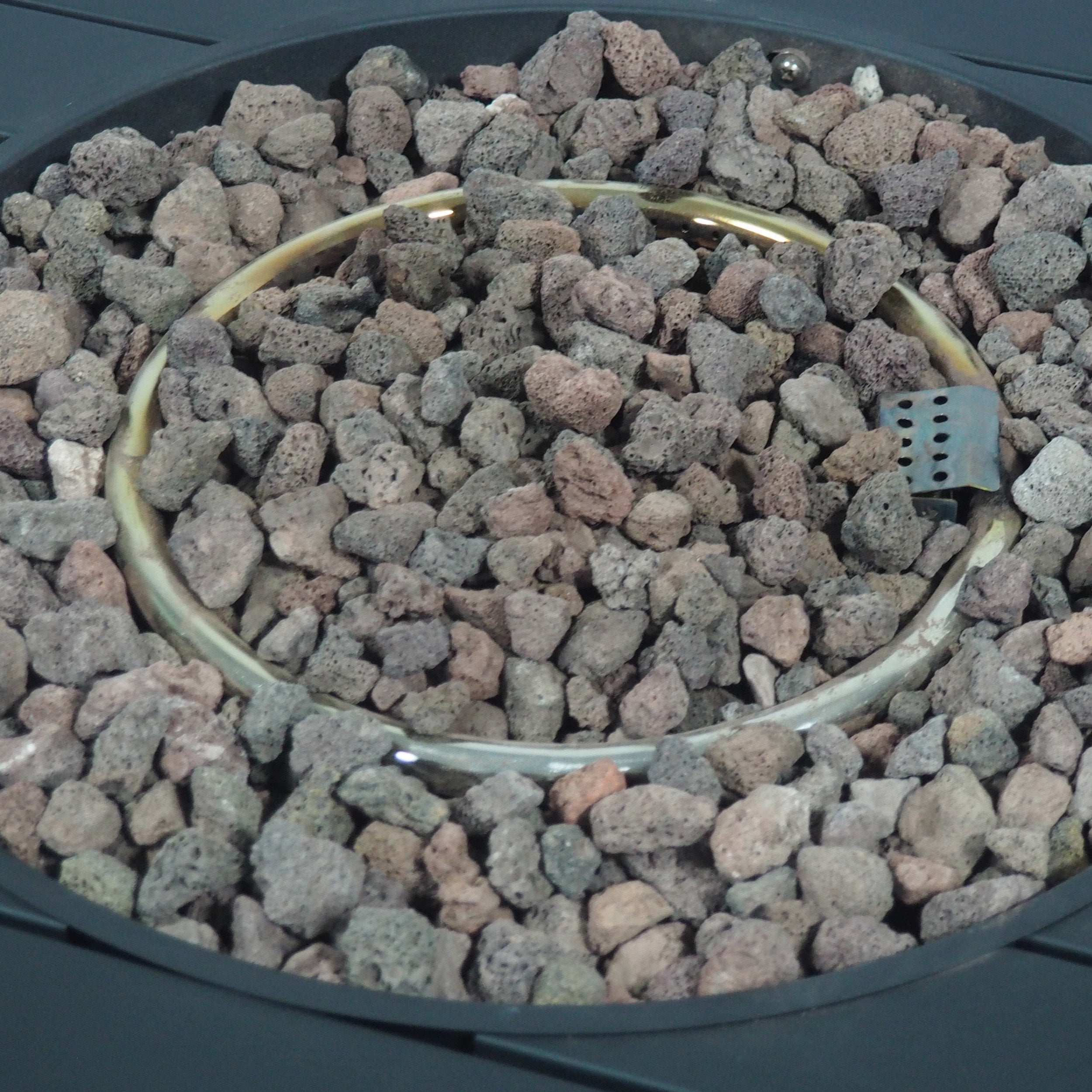 GDF Studio Firth Outdoor 50,000 BTU Octagonal Fire Pit, Matte Black