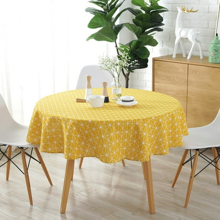 

Table Cloth Round Tablecloth Washable Table Cloth Decorative Table Cover for Indoor and Outdoor Holiday Home Christmas Party Picnic Dining Room