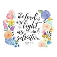thumbnail image 4 of Gango Home Decor Lovely Watercolor-Style Floral "Blessed Is The One Who Trusts In The Lord" & "The Lord Is My Light" Bible Verse Set; Two 12x12in Art Prints in Brown Frames, 4 of 6