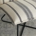 thumbnail image 5 of Linon Kinard Lounge Chair, Black Metal Legs with Black and Tan Striped Fabric, 5 of 9