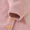 thumbnail image 5 of Baby Romper Long Sleeve Infant Boy Girl Jumpsuit Clothes Autumn Solid Knit Newborn Toddler Kid Solid Overalls 2PC 0-18M Onesies, 5 of 6