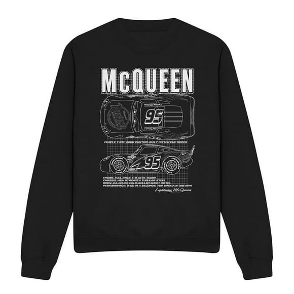 Cars Chandail en Molleton Adulte Lightning McQueen Outline