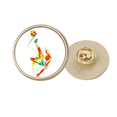 thumbnail image 1 of Footballeur Vélo Kick Pattern Rond Métal Broche d'Or Clip, 1 of 3