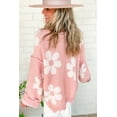 thumbnail image 3 of Women's Multicolour Pearl Beaded Floral Drop Shoulder Sweater, 3 of 7