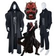thumbnail image 2 of Disfraz de Darth Maul, disfraz de Darth Maul, disfraz de cosplay, uniforme, máscara, traje para adultos, disfraces de fiesta de carnaval de Halloween para hombre, 2 of 5