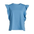 thumbnail image 5 of Time and Tru Women's Flutter Sleeve Top, 5 of 5