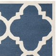 thumbnail image 3 of Safavieh Cambridge Collection CAM140G Handmade Moroccan Geometric Navy and Ivory Premium Wool Runner (2'6" x 10'), 3 of 3