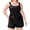 Black, variant on Plus Size Womens Tankini Swimsuit Bandeau Ruched 2 Piece Bathing Suit Modest Swimwear