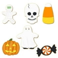 thumbnail image 3 of Trick or Treat Cookie Cutter 6 Pc Set - 4 in Candy Corn, 3 in Pumpkin, 3.5 in Mummy Monster, 3.25 in Candy, 3.25 in Skull, 4.25 in Ghost, 3 of 6