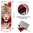 thumbnail image 4 of Rose Leopard Gym Towel with Storage Bag, 72.8"x26.8" - Suitable for Yoga, Pilates, Fitness - Yoga Blankets, Yoga Towel, Yoga Towels, 4 of 6