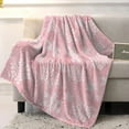 thumbnail image 3 of Christmas Throw Blankets, Pink White Snowflakes Pattern Soft Fleece Blanket Decorative for Home Sofa Couch Chair Living Bedroom,60x80 Inches, Winter, 3 of 6