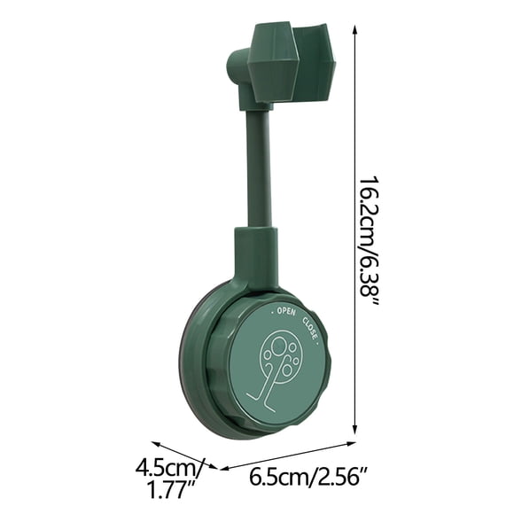 Pompotops Bathroom Drop Glue Vacuum Shower Bracket Suction Cup Base Universal Steering Shaking Head Rotating Shower Bracket Without Punching Clearance