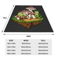 thumbnail image 4 of Frog and Red Mushroom Blanket,Plush Microfiber Flannel Fleece Blanket 80"x60" for Bed Sofa Couch Camping Travel, 4 of 5