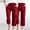 Wine, variant on Kmdttou 2PC Fashion Womens Casual Solid Color Elastic Loose Pants Straight Wide Leg Trousers With Pocket