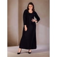 thumbnail image 3 of Plus Size Scoop Neck Shimmery Maxi Dress, 3 of 7