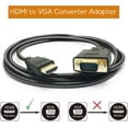 thumbnail image 5 of Construction Durable : Câble Convertisseur HDMI vers VGA, Longueur de 6 Pieds, Supporte une Résolution Complète de 1080P, Puce IC Intégrée pour Signal Direct, 5 of 5