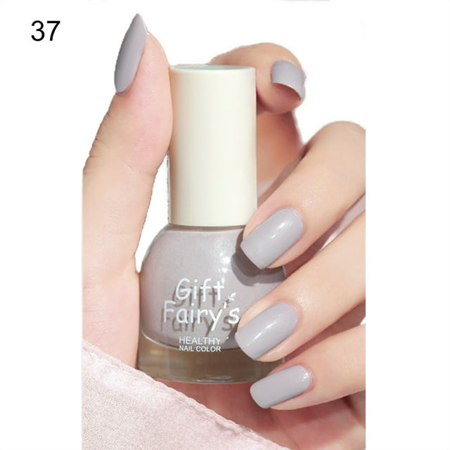Flmtop 10ml Nail Polish Baking-Free Water-Based Multiple Colors Matte Solid Color Hybrid Varnish Manicure Lacquer for Female