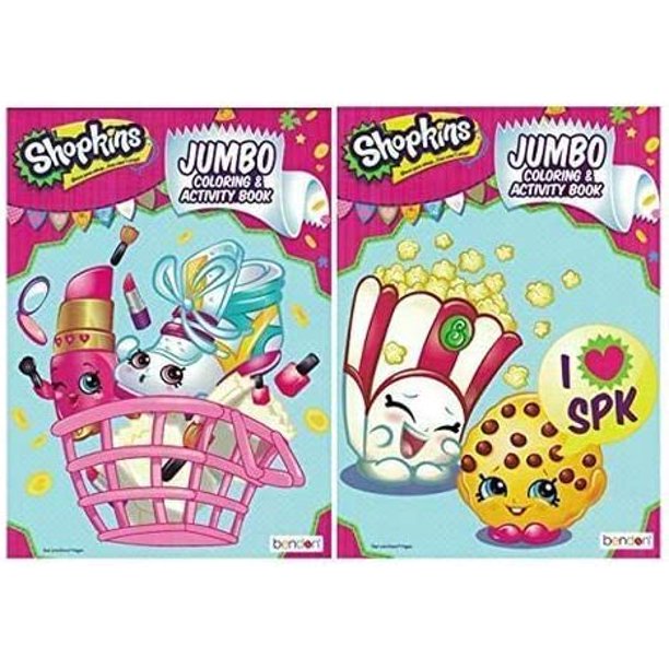 Shopkins Jumbo Coloring and Activity Book (Set of 2) 96 Pages Each