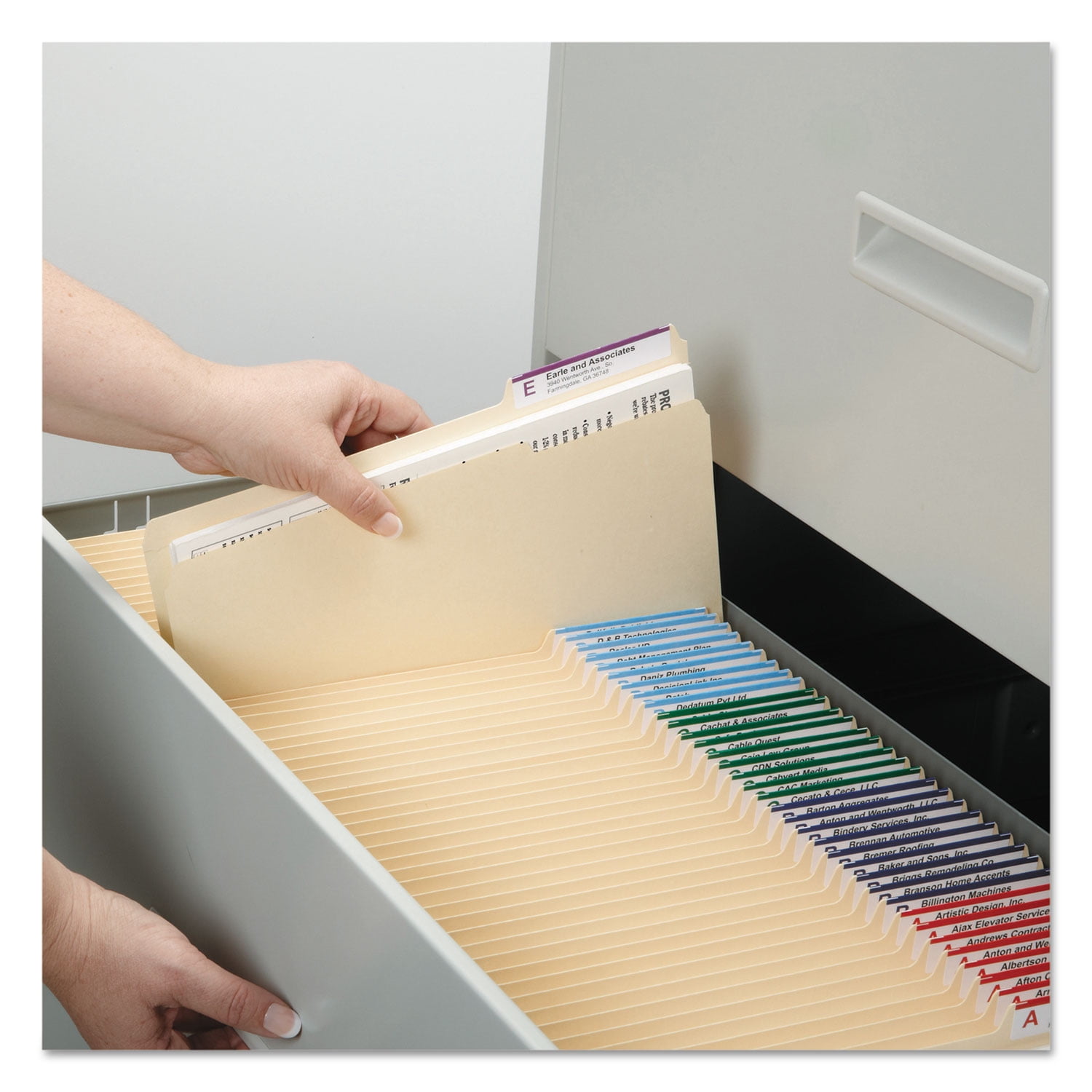 Smead Fastener File Folder, 2 Fasteners, Reinforced 1/3-Cut Tab Right Position, Letter Size, Manila, 50 per Box (14538)