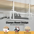 thumbnail image 4 of Under Desk cable Management Tray White, cinati cable Management Under Desk No Drill, cable Tray with clamp for Desk Wire Management,Desk cable Management Box for Office, Home - No Damage to Desk, 4 of 6
