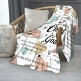 thumbnail image 5 of Yibo Christian Gifts for Women I Am a Child of God Blanket Faith Bible Religious Gifts Secret Sister Gifts for Women Christian Inspirational Blankets Super Soft Flannel Throw Blanket, 5 of 9