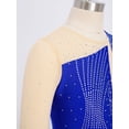 thumbnail image 5 of Choomomo Kids Girls Ice Figure Skating Dress Ballet Dance Skirted Leotard Dress Rhinestones Competition Outfit Royal Blue 6, 5 of 7