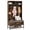 Rustic Brown, variant on Furnibear 69 Inch Tall Hall Tree 4 in 1 Coat Rack with Cushioned Bench and Shoe Storage and Hooks for Entryway and Foyer, Rustic Brown