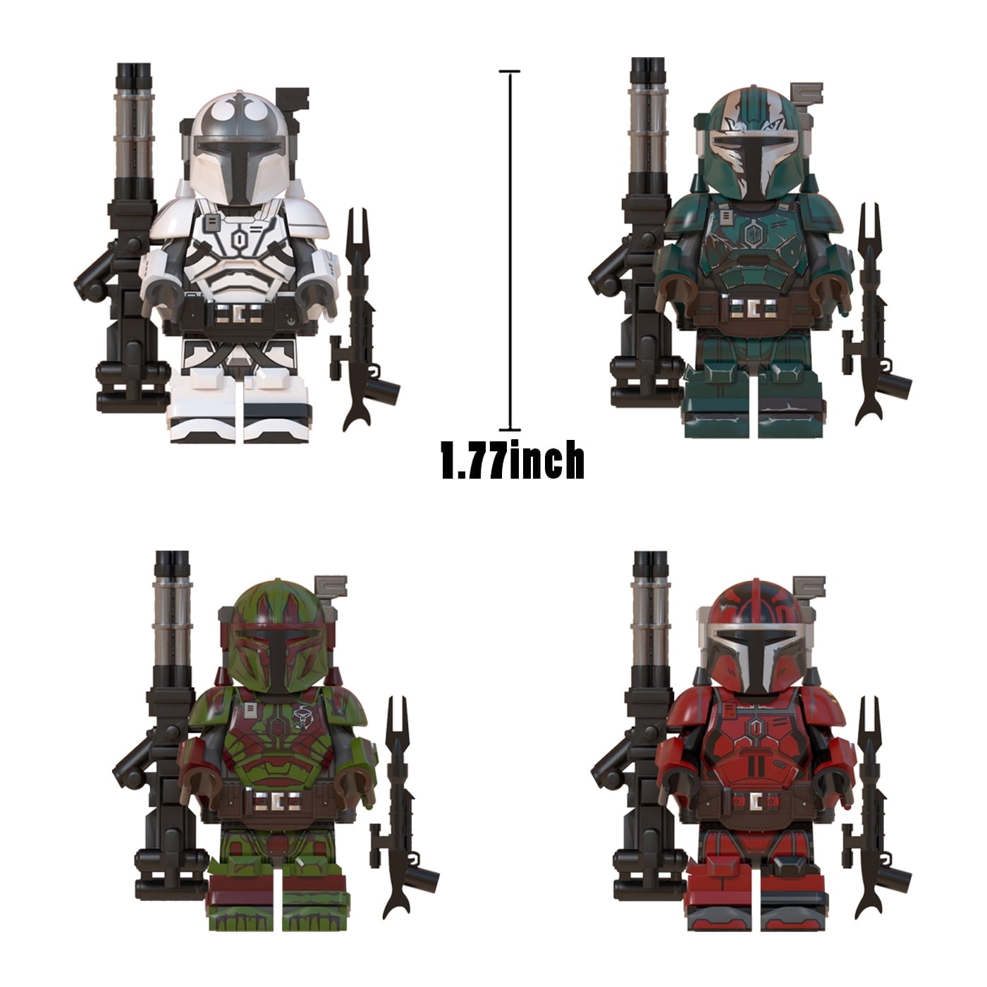 14 Pcs Collectible Space Wars Mandalorian Action Figures Assembled Building Blocks Toys Set Birthday Gift for Kids Boys Fans (No ratings yet)