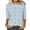 Blue, variant on MaFYtyTPR 3/4 Sleeve Tops for Women Plus Size Fashion Printed T-shirt 3/4 Sleeves Round Neck Leisure Loose Comfy Tops