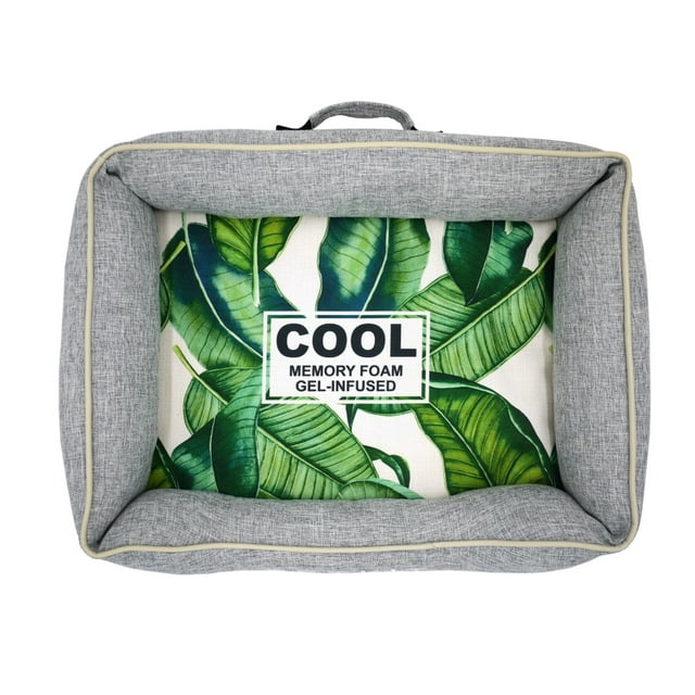 PETKIT Mousse à Mémoire de Refroidissement Grand Lit avec Couvercle Lavable en Machine, Doublure Imperméable (Grande)