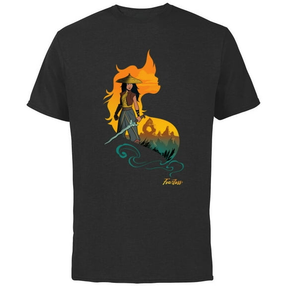 Disney Raya and the Last Dragon Kumandra Heart Standard T-Shirt - Short Sleeve Cotton T-Shirt for Adults - Customized-Black