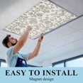 thumbnail image 6 of Spring Flowers Fluorescent Light Covers, Farmhouse Sage Green Pastoral Floral Leaf Magnetic Light Covers for Ceiling Lights, Fluorescent Ceiling Shade for Classroom Bedroom Office 4x2Ft x 3PCS, 6 of 8