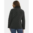 thumbnail image 3 of Time and Tru Women's Quilted Barn Coat, Midweight, Sizes XS-2X, 3 of 5